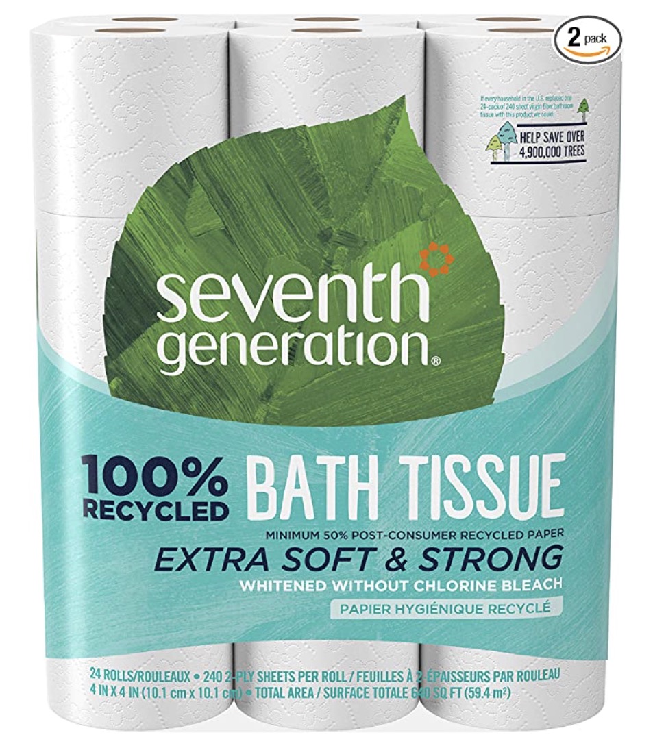 2 Seventh Generation White Toilet Paper 2 Ply 100 Recycled Paper
