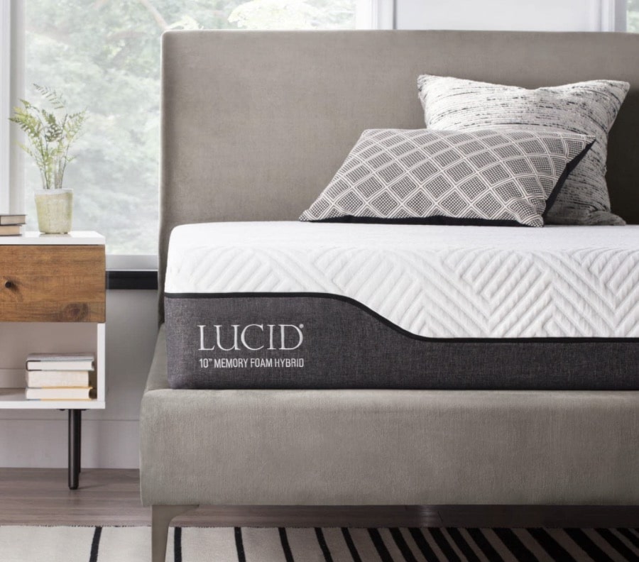 LUCID 10 Inch Queen Hybrid Mattress
