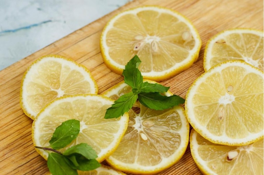 Lemons' acidity can remove stains and odors